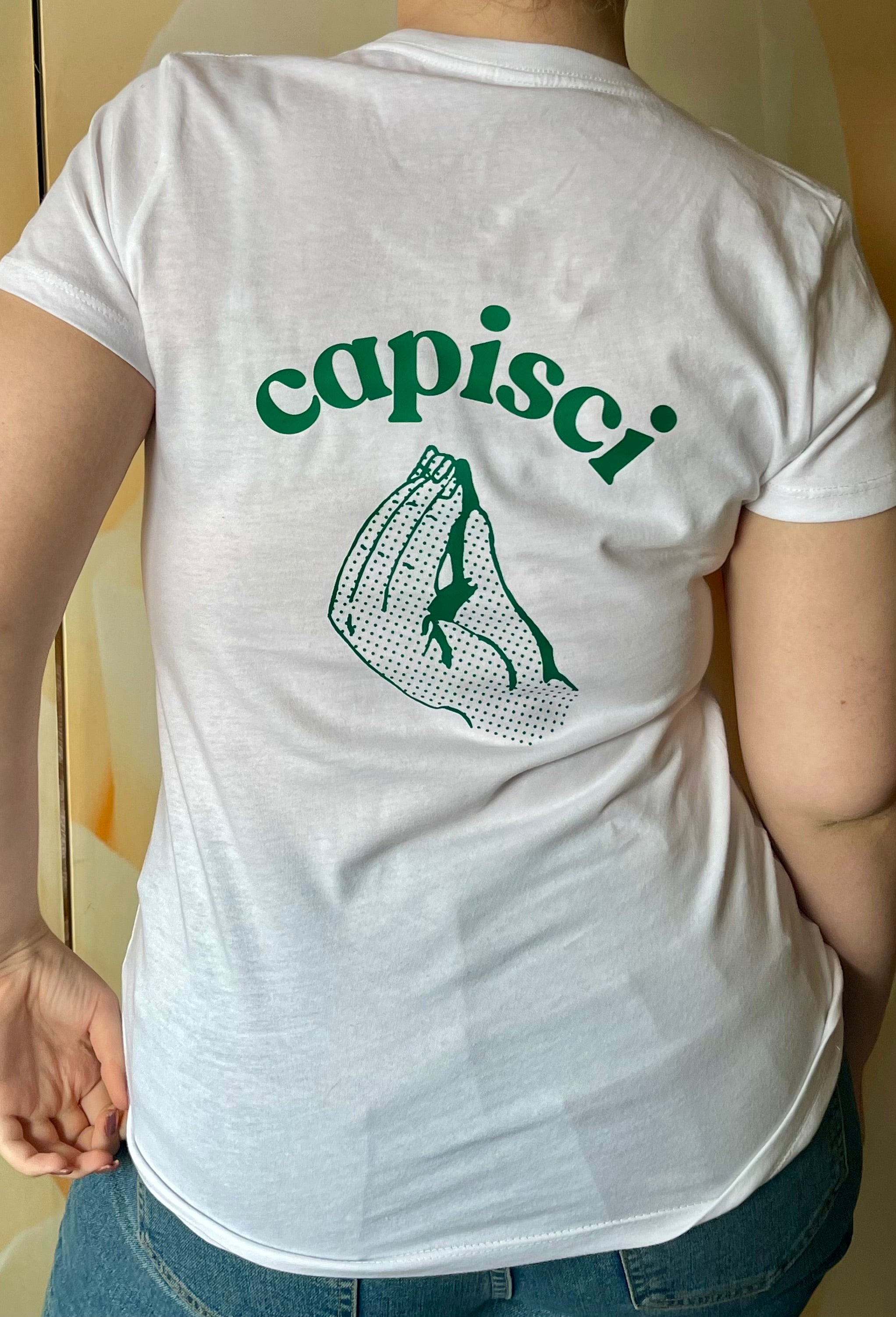 women's white t-shirt graphic