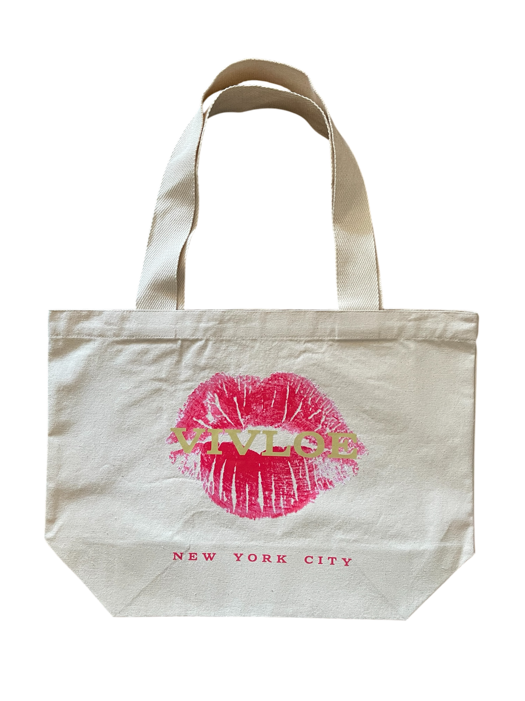 lip print logo shopping bag
